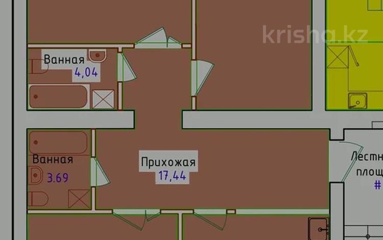3-комнатная квартира · 104 м² · 3/10 этаж, Сарыарка 22а — Мега Сыр Сұлуы за 32 млн ₸ в Кокшетау — фото 2