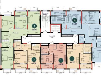 1-комнатная квартира · 44.15 м² · 2/9 этаж, Е 882 13 — Улица Шаймерден Косшыгулулы, 3/2 за 27 млн ₸ в Астане, Нура р-н