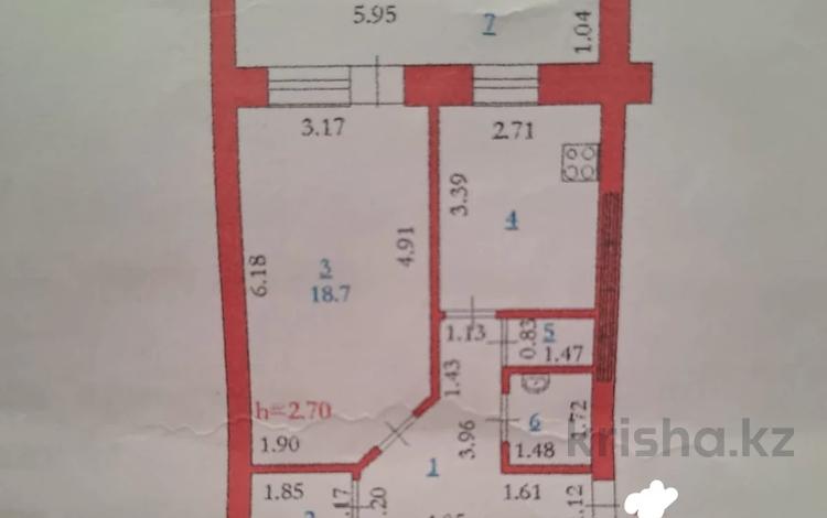 1-комнатная квартира · 45.7 м² · 8/9 этаж, мкр. Алтын орда за 16.7 млн ₸ в Актобе — фото 2