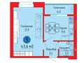 1-комнатная квартира · 43.6 м² · 2/4 этаж, Шапета Коспанова за ~ 11.8 млн 〒 в Уральске — фото 2