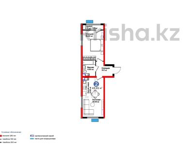 2-комнатная квартира, 45.95 м², 8/16 этаж, ​Туркия за ~ 20.2 млн 〒 в Шымкенте, Каратауский р-н