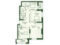 3-бөлмелі пәтер · 91.39 м², Шамши Калдаяков 60Б, 60А, бағасы: ~ 45.1 млн ₸ в Астане, Сарайшык р-н — фото 3