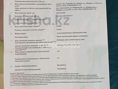 Жер телімі · 5 сотық, Батан — Батан рядом Жамбыл, бағасы: 4 млн ₸ в Каскелене