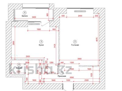 1-бөлмелі пәтер · 43.3 м² · 3/12 қабат, Е-899 5/1, бағасы: 42 млн ₸ в Астане, Нура р-н