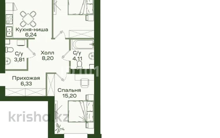 3-комнатная квартира · 77 м² · 9/9 этаж, Улы Дала 36 за 52 млн ₸ в Астане, Нура р-н — фото 3