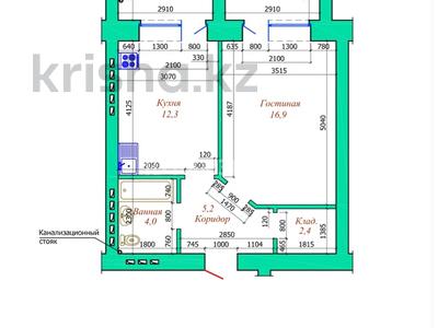 1-комнатная квартира · 45.5 м² · 2/9 этаж, Алия Молдагулова 50а за 17 млн ₸ в Актобе