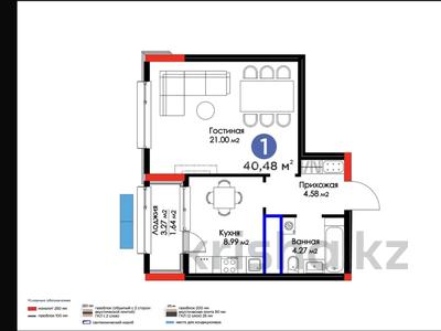 1-бөлмелі пәтер · 41.6 м² · 3/16 қабат, Тайманов 42a — Жарбосынов, бағасы: 49.5 млн ₸ в Атырау