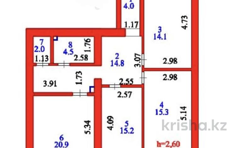 3-комнатная квартира · 91 м² · 6/11 этаж, Кюйши Дины 24 за 35.5 млн ₸ в Астане, Алматы р-н — фото 22