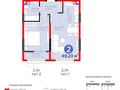 2-бөлмелі пәтер · 49.23 м² · 6/6 қабат, ​Гажайып микрорайон 11/19 — САМАЯ НИЗКАЯ ЦЕНА В ЖК, бағасы: 37.5 млн ₸ в Алматы, Алатауский р-н