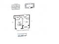 2-комнатная квартира · 44.6 м² · 8/9 этаж, Шамши Калдаяков — ЖК Бизнес класс за ~ 32 млн ₸ в Астане, Сарайшык р-н