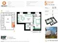 2-бөлмелі пәтер · 53.78 м² · 6/12 қабат, Жумекен Нажимеденов 26, бағасы: 33.6 млн ₸ в Астане, Сарайшык р-н