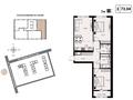 3-бөлмелі пәтер · 73 м² · 3/12 қабат, мкр Ботакоз, Просп. Рыскулова / ул. Онгарсыновой, бағасы: 42 млн ₸ в Алматы, Алатауский р-н