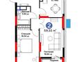 2-бөлмелі пәтер · 60 м² · 10/16 қабат, Туран 55/5 — На против Астана Арена, рядом Барыс Арена, бағасы: 52 млн ₸ в Нура р-н — фото 24