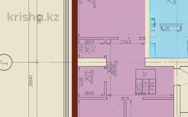 2-комнатная квартира · 69 м² · 8/10 этаж, Еркина Ауельбекова 120Б за 26.7 млн ₸ в Кокшетау — фото 2