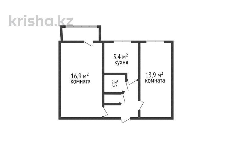 2-комнатная квартира, 44.4 м², 3/5 этаж, 50 лет октября 45 за 12 млн 〒 в Рудном — фото 11