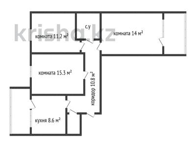 3-комнатная квартира, 70 м², 1/9 этаж, Курганская за 30.5 млн 〒 в Костанае