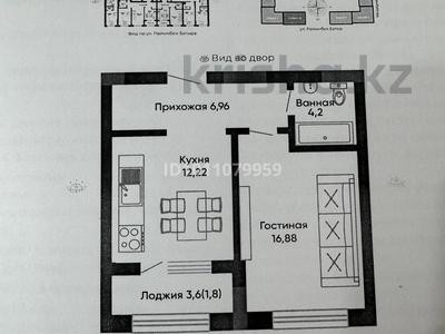 2-бөлмелі пәтер · 43 м² · 2/9 қабат, Шамши Калдаяков 16, бағасы: 33 млн ₸ в Астане, Сарайшык р-н