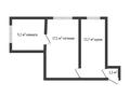 2-бөлмелі пәтер · 41.3 м² · 1/2 қабат, Кунай Байтерек, бағасы: 13 млн ₸ в Костанае — фото 12