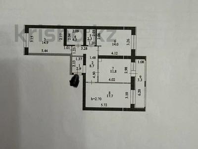 3-бөлмелі пәтер · 80.6 м² · 3/9 қабат, Айтматова 23 — Молдагалиева, бағасы: 37.5 млн ₸ в Астане, Нура р-н