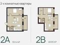 2-бөлмелі пәтер, 55.14 м², БСХТ зд., бағасы: ~ 21.5 млн 〒 в Щучинске — фото 4