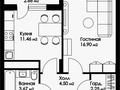 1-комнатная квартира · 42 м² · 4/9 этаж, Нажимеденова 29 за 25.5 млн ₸ в Астане, Алматы р-н