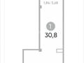 1-бөлмелі пәтер · 30.8 м² · 2/6 қабат, Толеби 39г, бағасы: 22.5 млн ₸ в Алматы, Ауэзовский р-н — фото 9