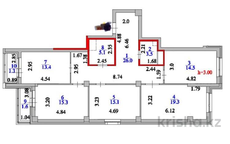 4-бөлмелі пәтер · 116 м² · 11/12 қабат, Бухар жырау 32/1 — Бокейхан-Бухар Жырау, бағасы: 67 млн ₸ в Астане, Есильский р-н — фото 2
