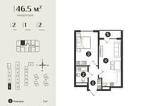 2-комнатная квартира · 47 м² · 7/7 этаж, Естай 39/3 за ~ 20 млн ₸ в 