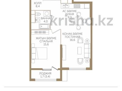 2-комнатная квартира · 65 м² · 10/16 этаж, Розыбакиева 197/2 за 55 млн 〒 в Алматы, Бостандыкский р-н