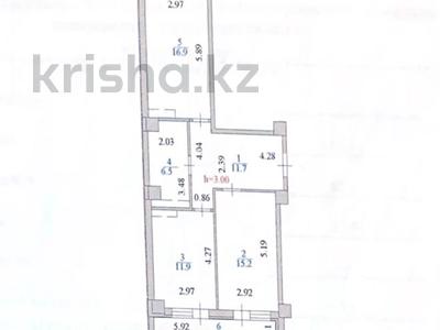 2-комнатная квартира, 66 м², 2/19 этаж, Кабанбай-батыра за 23.4 млн 〒 в Астане, Есильский р-н