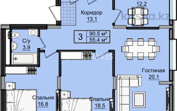 3-комнатная квартира, 95 м², 2/9 этаж, Аргынбекова — Байтерекова за 42 млн 〒 в Шымкенте — фото 8