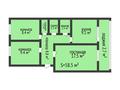 3-бөлмелі пәтер · 58.5 м² · 2/3 қабат, Дорожная 30, бағасы: 22.5 млн ₸ в Затобольске (Тобыле) — фото 2