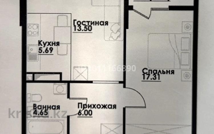 2-бөлмелі пәтер · 48.6 м² · 5/12 қабат, ул. Фадеева, 38г, бағасы: 34.5 млн ₸ в Алматы, Алатауский р-н — фото 2