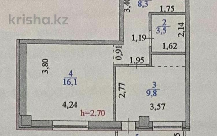 1-комнатная квартира, 38.8 м², 3/15 этаж, Тлендиева 44а за 15.6 млн 〒 в Астане, Сарыарка р-н — фото 2