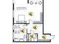 3-комнатная квартира · 75.9 м² · 3/9 этаж, мкр Кайрат, Сыбызгы 100 за 33 млн ₸ в Алматы, Турксибский р-н