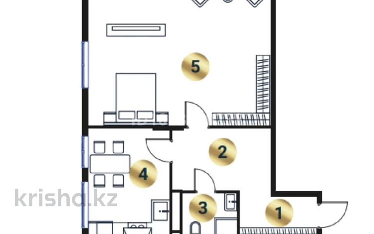 3-комнатная квартира · 75.9 м² · 3/9 этаж, мкр Кайрат, Сыбызгы 100 за 33 млн ₸ в Алматы, Турксибский р-н — фото 3