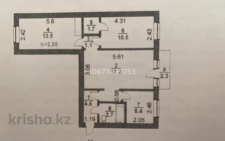 3-комнатная квартира · 58 м² · 4/5 этаж, 3 микрорайон 5 за 10 млн ₸ в Степногорске — фото 10