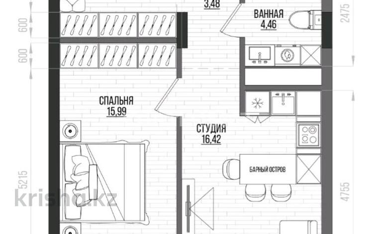 2-комнатная квартира · 40 м² · 10/11 этаж, Казыбек Би 21 за 18 млн 〒 в Астане, Есильский р-н — фото 3