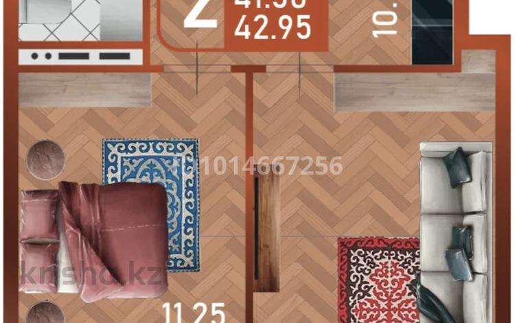 2-бөлмелі пәтер · 42.95 м² · 10/14 қабат, Сафуан Шаймерденов 1, бағасы: 23.5 млн ₸ в Астане, Сарайшык р-н — фото 2
