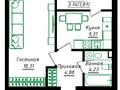 1-бөлмелі пәтер · 38.6 м² · 2/9 қабат, Жумекен Нажимеденов 26, бағасы: 25.4 млн ₸ в Астане, Сарайшык р-н