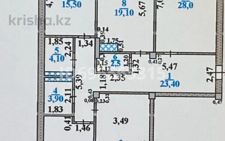 4-комнатная квартира · 140 м² · 8/12 этаж, мкр Нурсат, Байтерекова 100/4 за 110 млн ₸ в Шымкенте, Каратауский р-н — фото 2