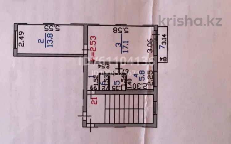 2-бөлмелі пәтер · 44 м² · 2/5 қабат, Молодежная 65 — Казахстанская-Молодежная, бағасы: 7.5 млн ₸ в Шахтинске — фото 2