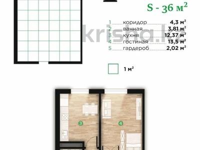 1-бөлмелі пәтер · 36 м² · 6/7 қабат, Ильяса Есенберлина 80, бағасы: 16.2 млн ₸ в Усть-Каменогорске