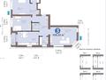 3-комнатная квартира · 110 м² · 12/12 этаж, E-899 РАСПАШОНКА с ВИДОМ на Аллею WaterLine 5/1 за 85.5 млн ₸ в Астане, Нура р-н — фото 2