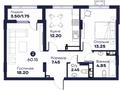 2-комнатная квартира · 60.15 м² · 4/16 этаж, мкр Акжайык, вдоль ул.Толеметова за ~ 31.1 млн ₸ в Шымкенте, Абайский р-н — фото 3