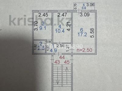 2-комнатная квартира · 45 м² · 5/5 этаж, Сатпаева 119 за 10 млн ₸