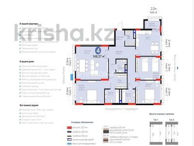 4-бөлмелі пәтер · 148.37 м² · 6/9 қабат, Аль фараби 3/2, бағасы: 148 млн ₸ в Астане, Есильский р-н