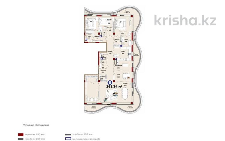 6-бөлмелі пәтер · 263.34 м² · 3/3 қабат, Саина 1а/1, бағасы: ~ 776.9 млн ₸ в Алматы — фото 2