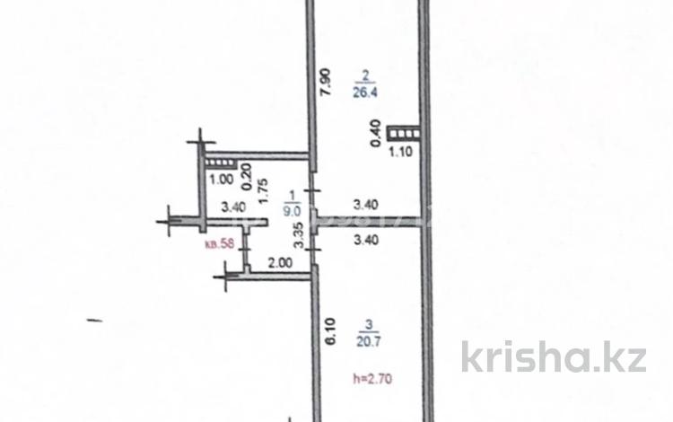 2-комнатная квартира · 58 м² · 5/7 этаж, Касыма Шарипова 206/4 за 30 млн ₸ в Алматы, Алатауский р-н — фото 8