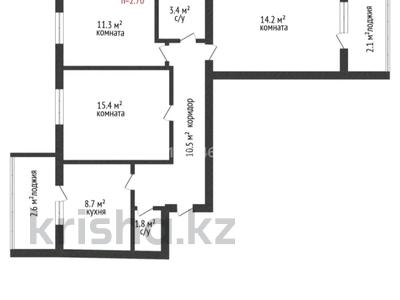 3-бөлмелі пәтер · 70 м² · 9/9 қабат, Курганская 2, бағасы: 46 млн ₸ в Костанае